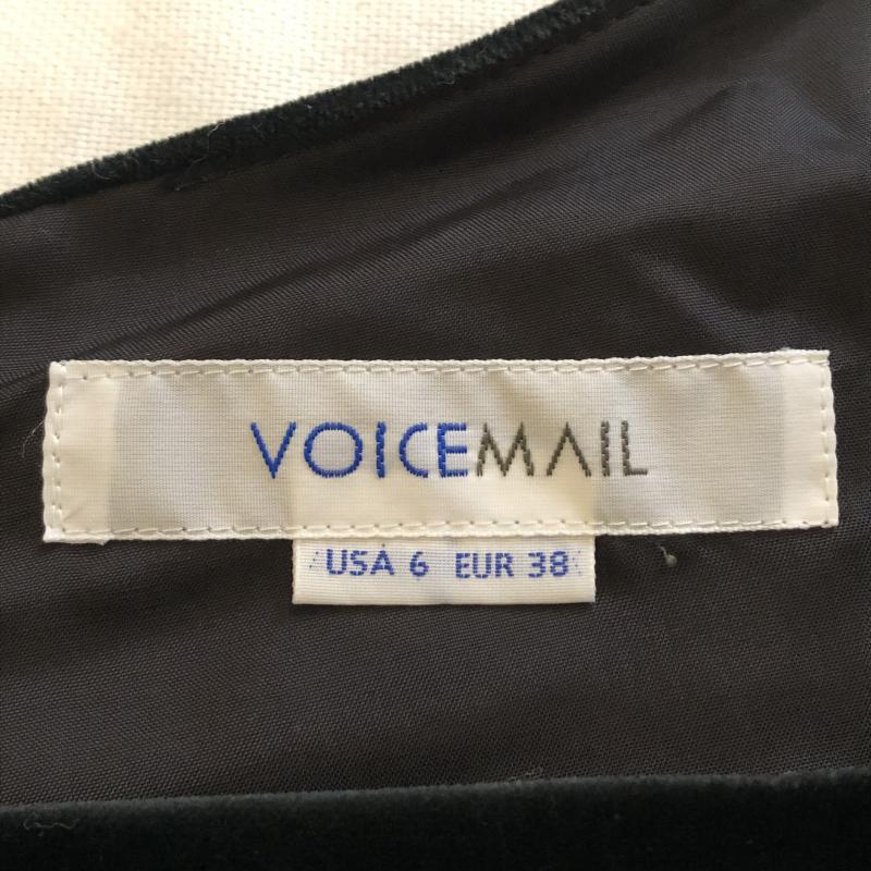 ボイスメール VOICEMAIL ワンピース ロングスカート ベロア　フレンチスリーブ　オケージョン 6 無地 黒 / ブラック /  レディース USED 古着 中古 10033207