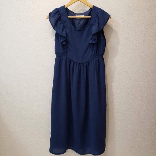 アールピーエス rps ワンピース ひざ丈スカート M 無地 青 / ブルー /  レディース USED 古着 中古 10033229