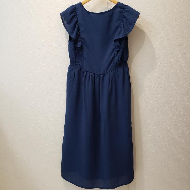 アールピーエス rps ワンピース ひざ丈スカート M 無地 青 / ブルー /  レディース USED 古着 中古 10033229