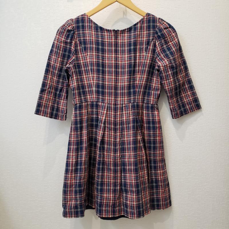ダズリン dazzlin ワンピース ミニスカート S チェック 紺 / ネイビー / X 赤 / レッド / X 白 / ホワイト /  レディース USED 古着 中古 10033234