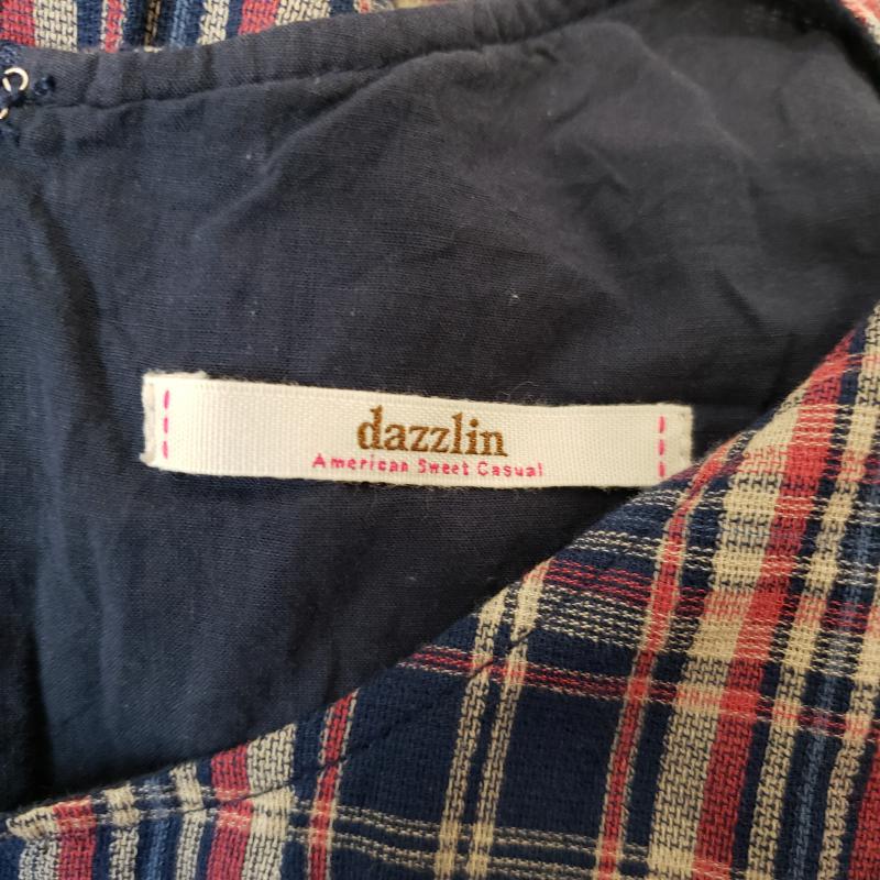 ダズリン dazzlin ワンピース ミニスカート S チェック 紺 / ネイビー / X 赤 / レッド / X 白 / ホワイト /  レディース USED 古着 中古 10033234
