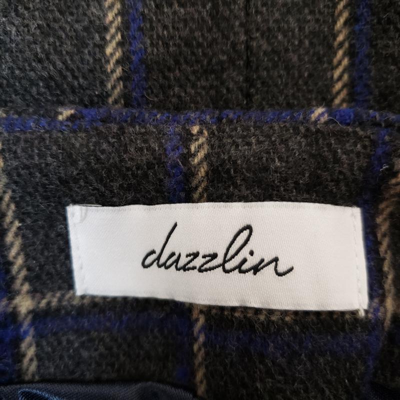 ダズリン dazzlin スカート ミニスカート M チェック 灰 / グレー / X 白 / ホワイト / X 青 / ブルー /  レディース USED 古着 中古 10033236