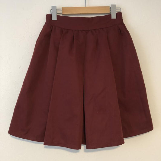 コルザ COLZA スカート ひざ丈スカート M 無地 えんじ / ワインレッド /  レディース USED 古着 中古 10033249