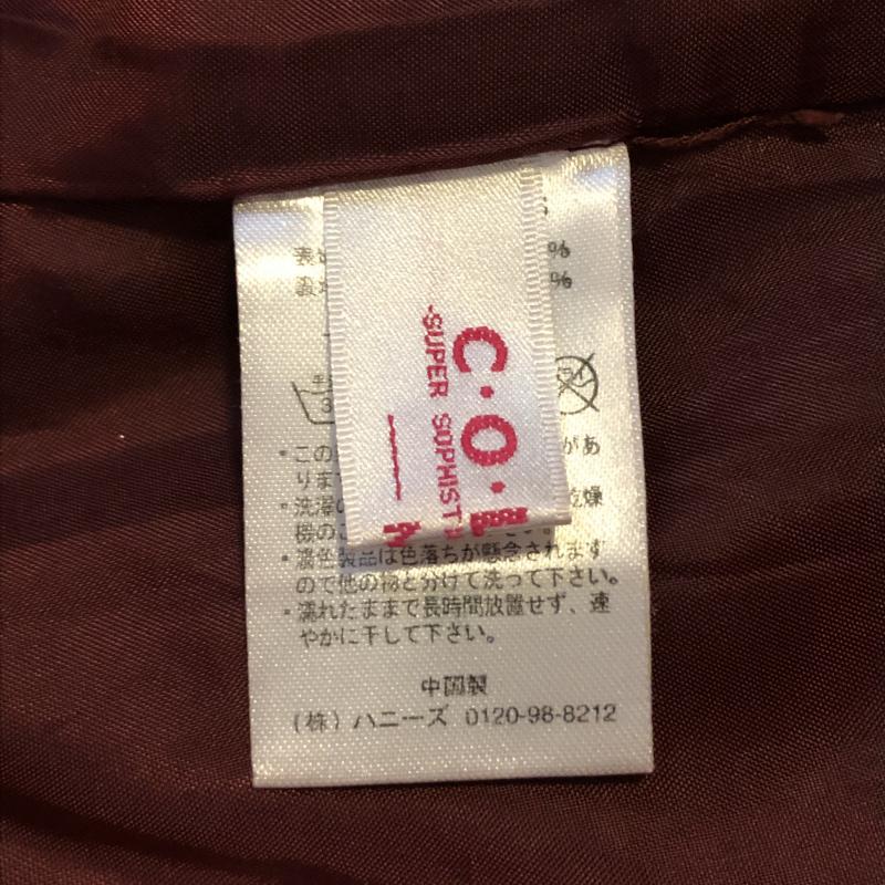 コルザ COLZA スカート ひざ丈スカート M 無地 えんじ / ワインレッド /  レディース USED 古着 中古 10033249