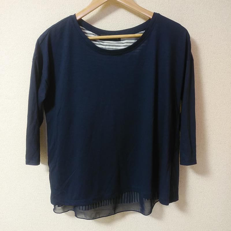 グリーンレーベルリラクシング green label relaxing カットソー 七分袖 無地 X ボーダー柄 紺 / ネイビー / X 白 / ホワイト / X 灰 / グレー /  レディース USED 古着 中古 10033270