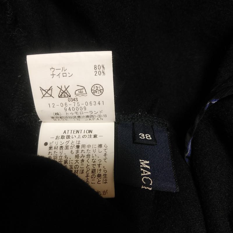 マカフィー MACPHEE ワンピース ひざ丈スカート 38 無地 黒 / ブラック /  レディース USED 古着 中古 10033272