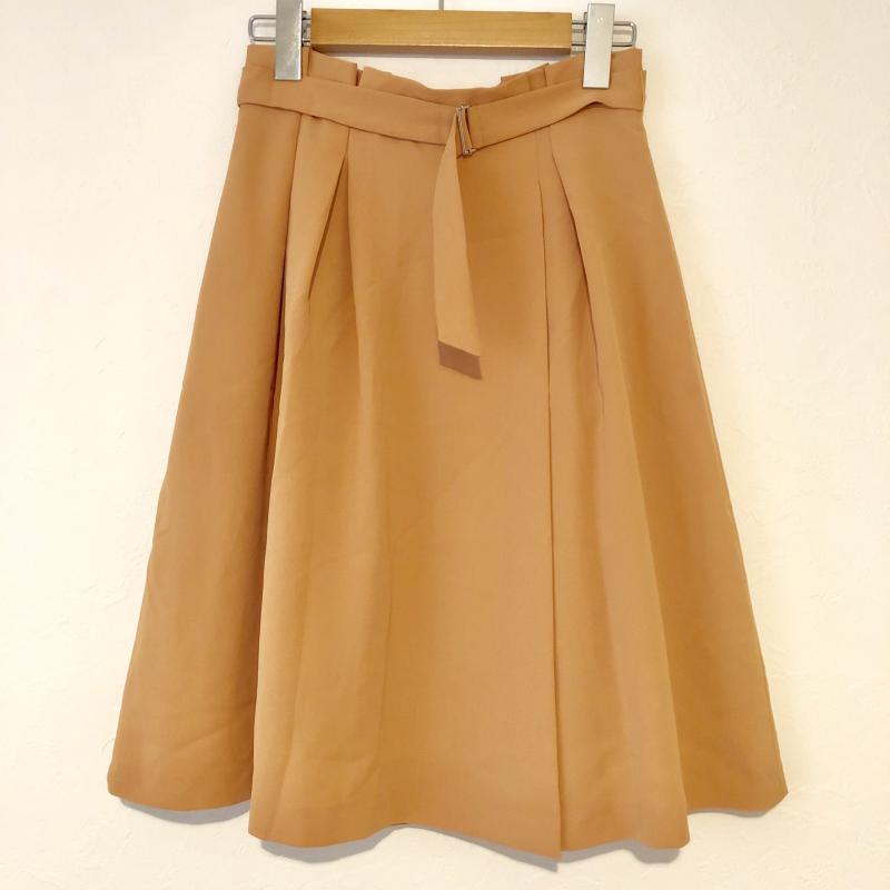 プロポーションボディドレッシング PROPORTION BODY DRESSING スカート ひざ丈スカート タックスカート 2 無地 黄 / イエロー /  レディース USED 古着 中古 10033304
