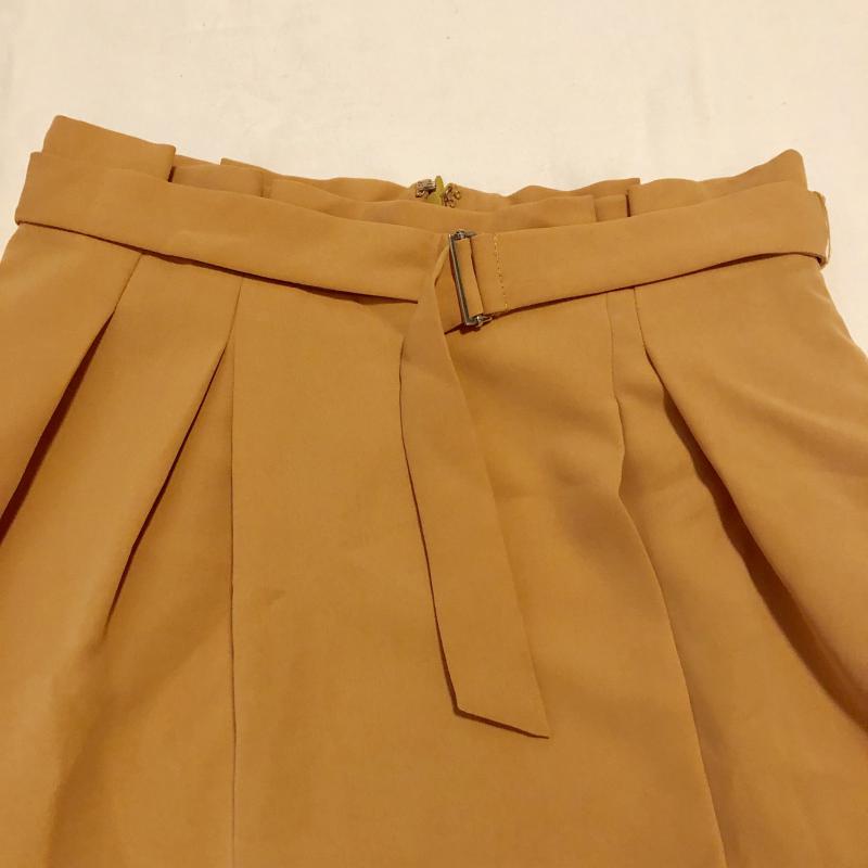 プロポーションボディドレッシング PROPORTION BODY DRESSING スカート ひざ丈スカート タックスカート 2 無地 黄 / イエロー /  レディース USED 古着 中古 10033304