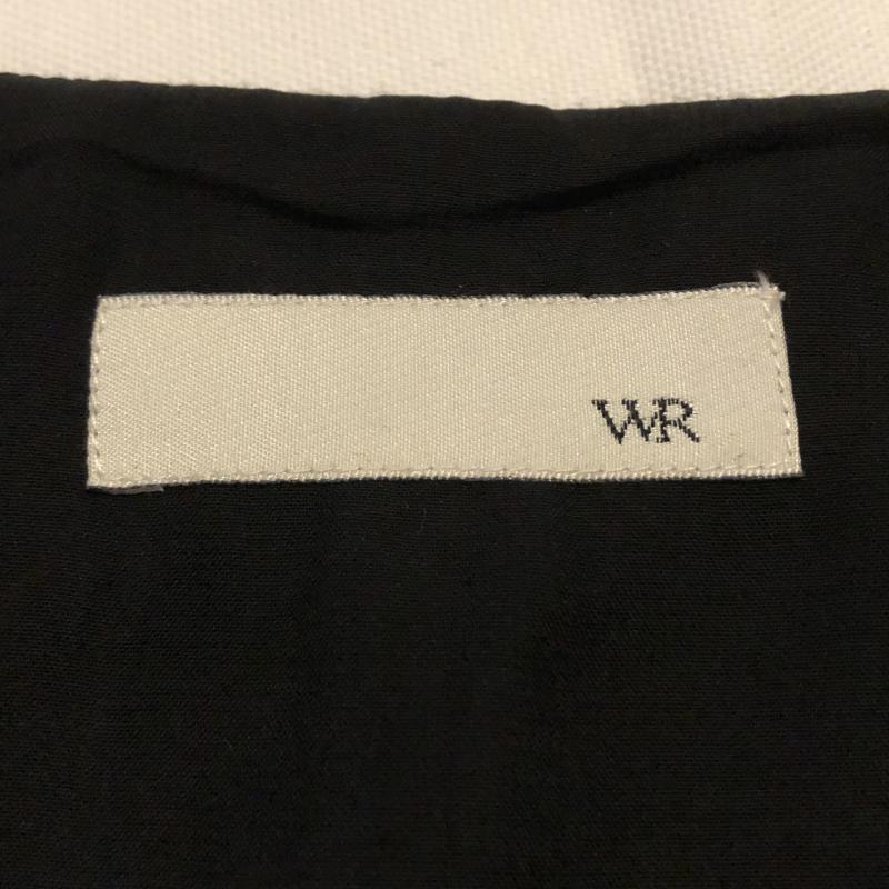 ダブルアール WR ワンピース ひざ丈スカート ノースリーブ デザインワンピース 38 無地 黒 / ブラック /  レディース USED 古着 中古 10033305