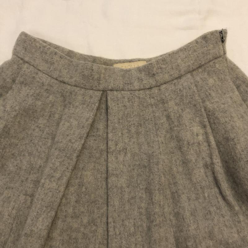 クローラ crolla スカート ミニスカート ウールスカート 36 無地 灰 / グレー /  レディース USED 古着 中古 10033311