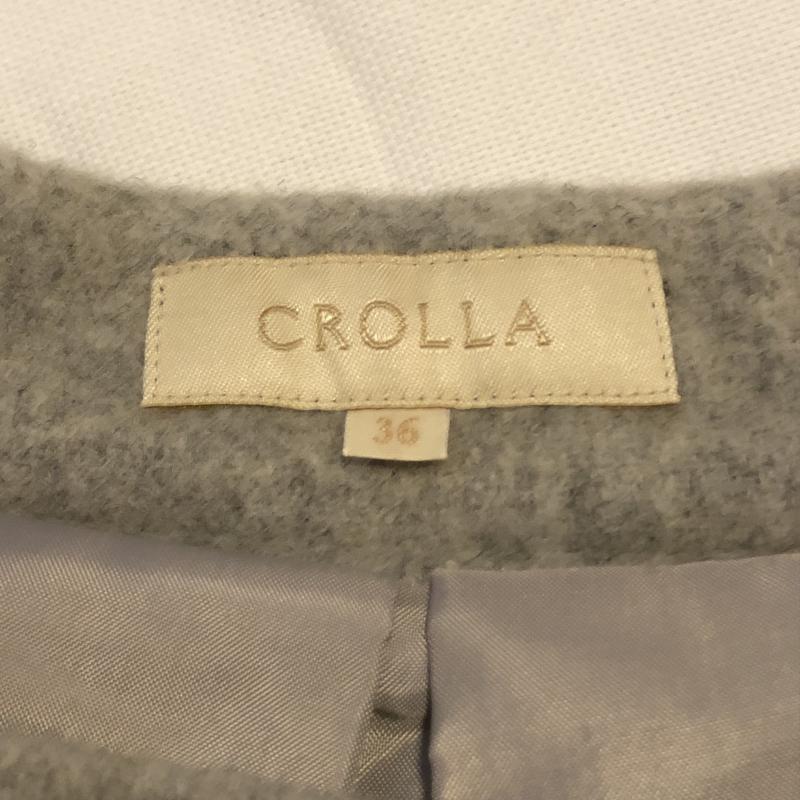 クローラ crolla スカート ミニスカート ウールスカート 36 無地 灰 / グレー /  レディース USED 古着 中古 10033311