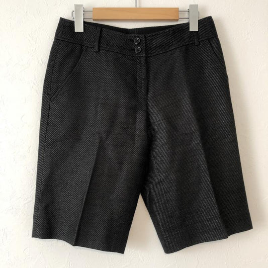 アイシービー ICB パンツ ショートパンツ ツイード　ハーフパンツ 4 無地 X  黒 / ブラック /  レディース USED 古着 中古 10033317