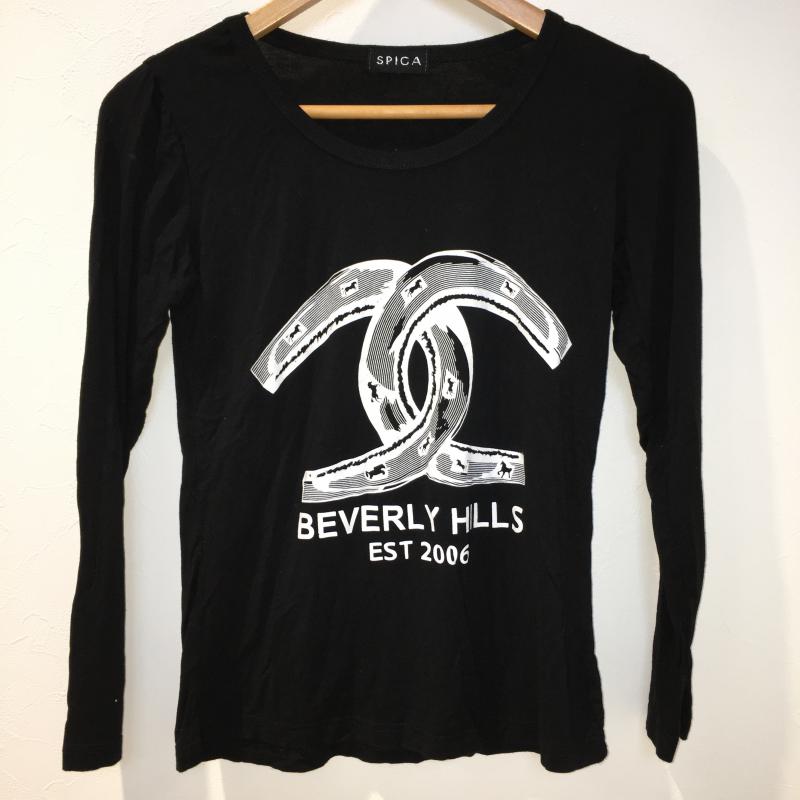 スピカ SPICA カットソー 長袖 無地 X プリント X ロゴ、文字 黒 / ブラック / X 白 / ホワイト /  レディース USED 古着 中古 10033402