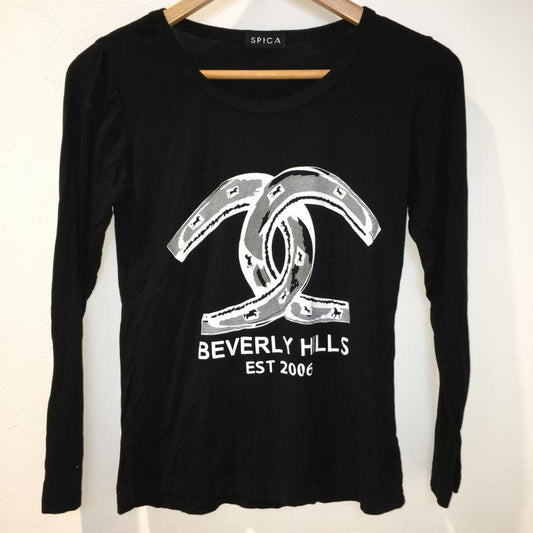 スピカ SPICA カットソー 長袖 無地 X プリント X ロゴ、文字 黒 / ブラック / X 白 / ホワイト /  レディース USED 古着 中古 10033402