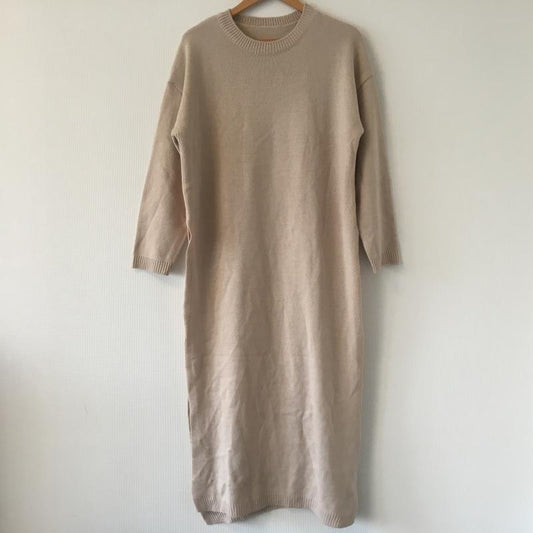 アマイル AMAIL チュニック 長袖 FREE 無地 ベージュ / ベージュ /  レディース USED 古着 中古 10033449