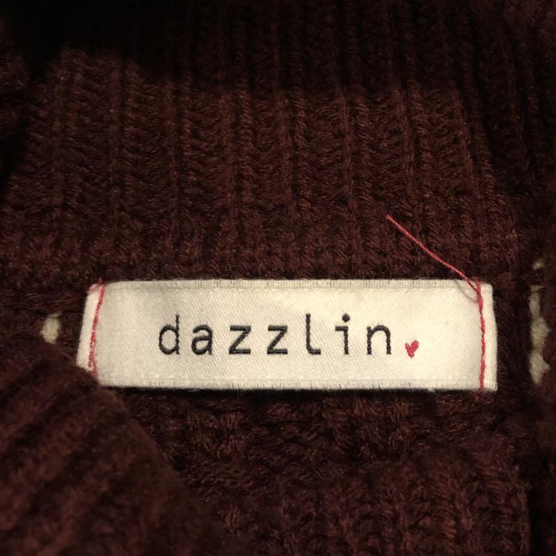 ダズリン dazzlin ニット、セーター 長袖 タートルネックニット FREE 無地 えんじ / ワインレッド / X 白 / ホワイト /  レディース USED 古着 中古 10033464