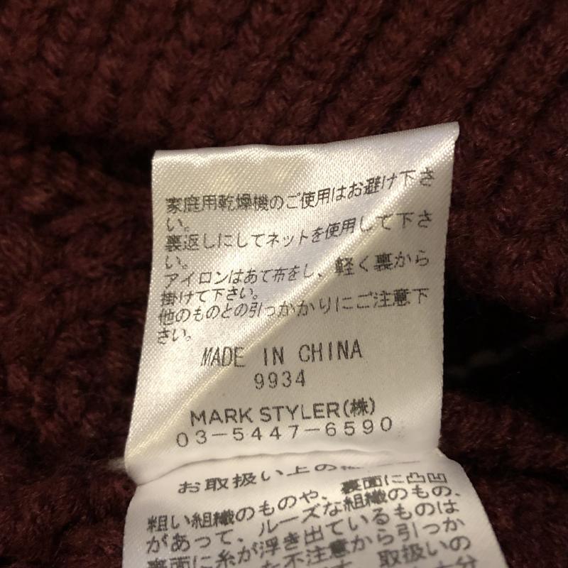 ダズリン dazzlin ニット、セーター 長袖 タートルネックニット FREE 無地 えんじ / ワインレッド / X 白 / ホワイト /  レディース USED 古着 中古 10033464
