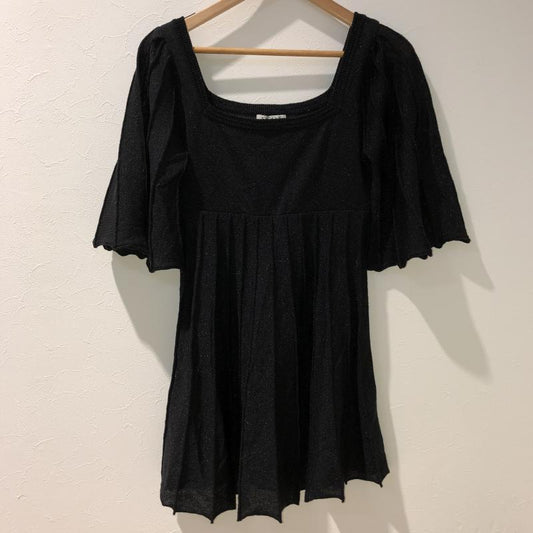 スコットクラブ SCOTCLUB チュニック 七分袖 無地 黒 / ブラック /  レディース USED 古着 中古 10033543