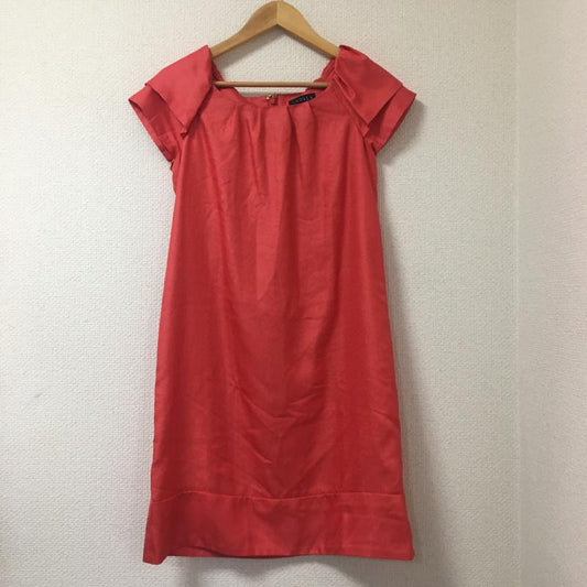 クローラ crolla ワンピース ひざ丈スカート Aラインワンピース 36 無地 赤 / レッド /  レディース USED 古着 中古 10033554