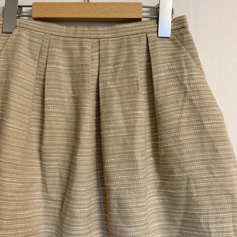 エニィスィス any SiS スカート ミニスカート 2 ボーダー柄 ベージュ / ベージュ / X 白 / ホワイト /  レディース USED 古着 中古 10033642