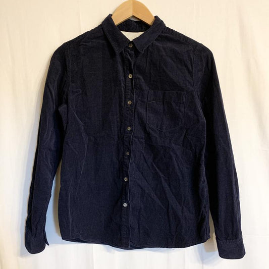 グリーンレーベルリラクシング green label relaxing シャツ、ブラウス 長袖 38 無地 紺 / ネイビー /  レディース USED 古着 中古 10033644