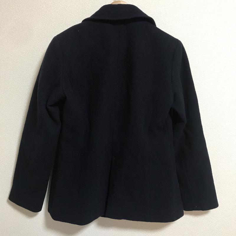 アーウ゛ェウ゛ェ a.v.v コート ピーコート シングル 40 無地 紺 / ネイビー /  レディース USED 古着 中古 10033652