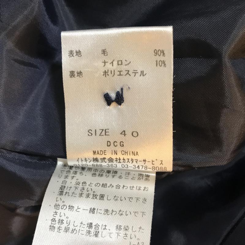 アーウ゛ェウ゛ェ a.v.v コート ピーコート シングル 40 無地 紺 / ネイビー /  レディース USED 古着 中古 10033652