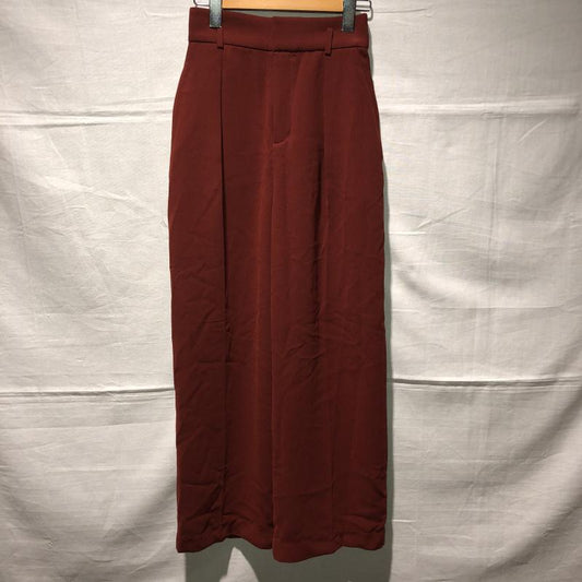 ユニクロ UNIQLO パンツ スラックス ワイドパンツ S 無地 えんじ / ワインレッド /  レディース USED 古着 中古 10033657