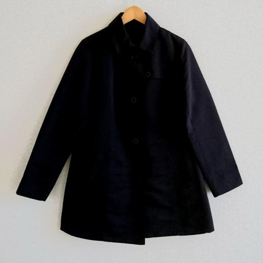 トランスワーク TRANS WORK コート コート一般 40 無地 黒 / ブラック /  レディース USED 古着 中古 10033681