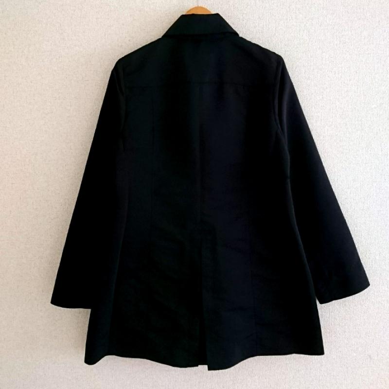 トランスワーク TRANS WORK コート コート一般 40 無地 黒 / ブラック /  レディース USED 古着 中古 10033681
