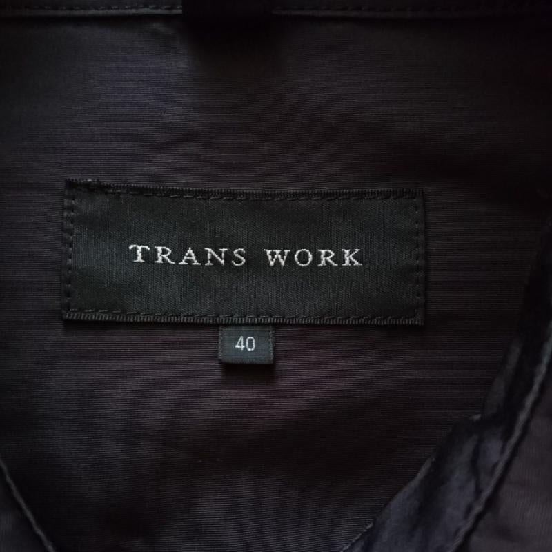 トランスワーク TRANS WORK コート コート一般 40 無地 黒 / ブラック /  レディース USED 古着 中古 10033681