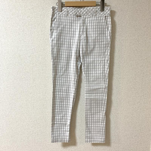 マカフィー MACPHEE パンツ スラックス クロップド 34 チェック 白 / ホワイト / X 灰 / グレー /  レディース USED 古着 中古 10033724
