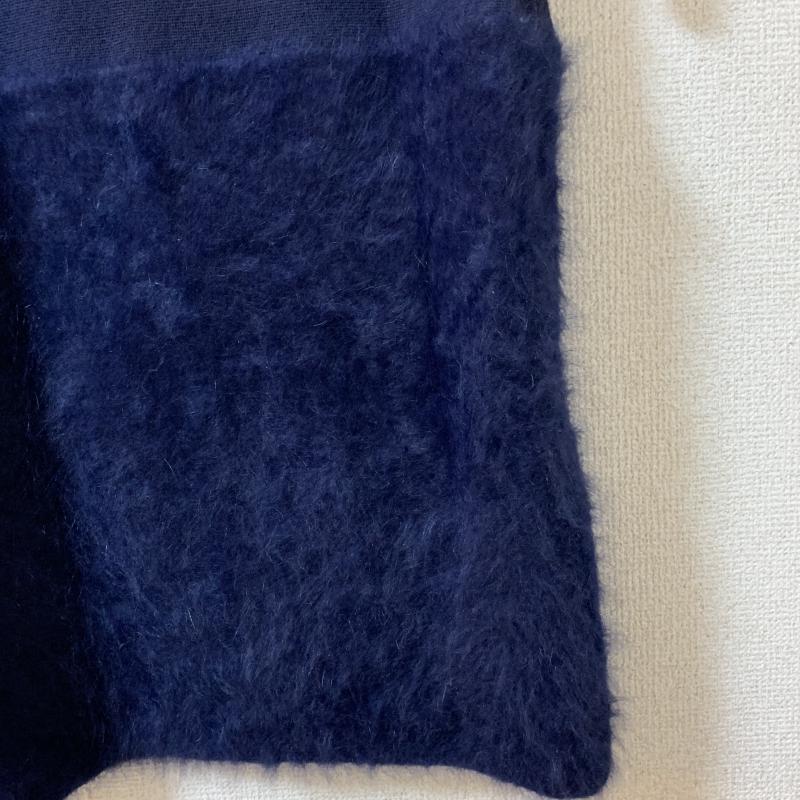 ユナイテッドアローズ UNITED ARROWS ワンピース ひざ丈スカート ウール/素材切り替え FREE 無地 紺 / ネイビー /  レディース USED 古着 中古 10033736