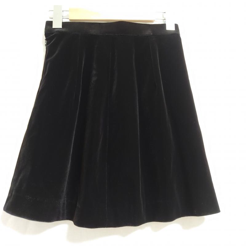 スコットクラブ SCOTCLUB スカート ひざ丈スカート 無地 黒 / ブラック /  レディース USED 古着 中古 10033776