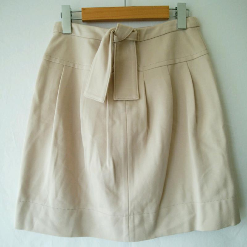 ジルスチュアート JILLSTUART スカート ひざ丈スカート 0 無地 ベージュ / ベージュ /  レディース USED 古着 中古 10033789