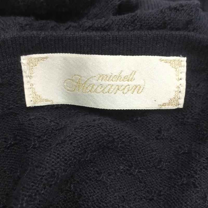 ミシェルマカロン michelMacaron ニット、セーター 半袖 FREE 無地 紺 / ネイビー /  レディース USED 古着 中古 10033934