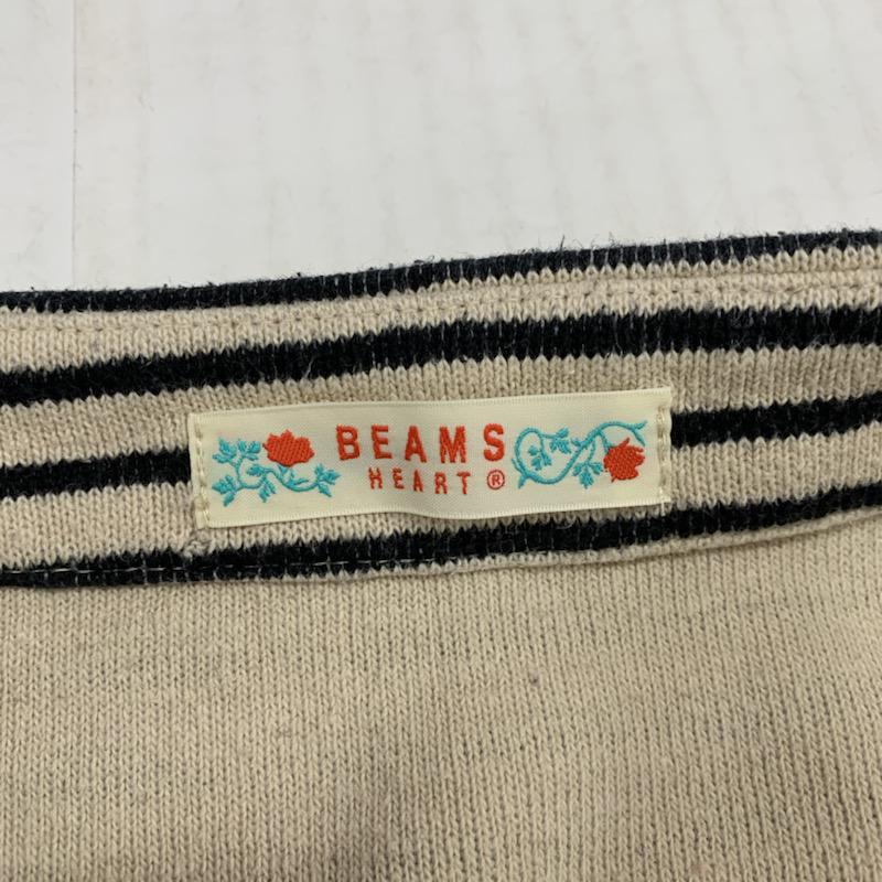 ビームス ハート BEAMS HEART ワンピース ミニスカート 長袖 ボーダー FREE ボーダー柄 ベージュ / ベージュ / X 紺 / ネイビー /  レディース USED 古着 中古 10034074