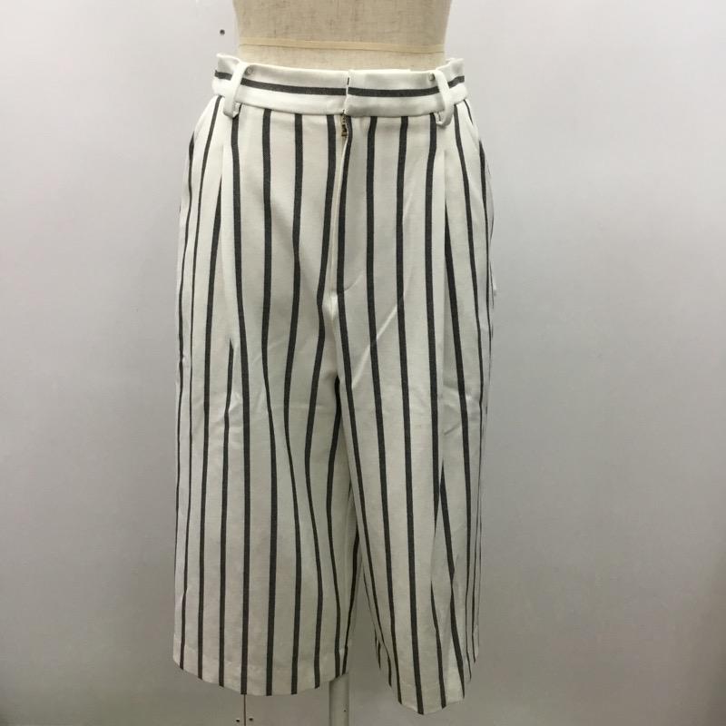 シップス SHIPS ボトムス ボトムス ハーフパンツ ストライプ 38 ストライプ 白 / ホワイト / X 灰 / グレー /  レディース USED 古着 中古 10034088