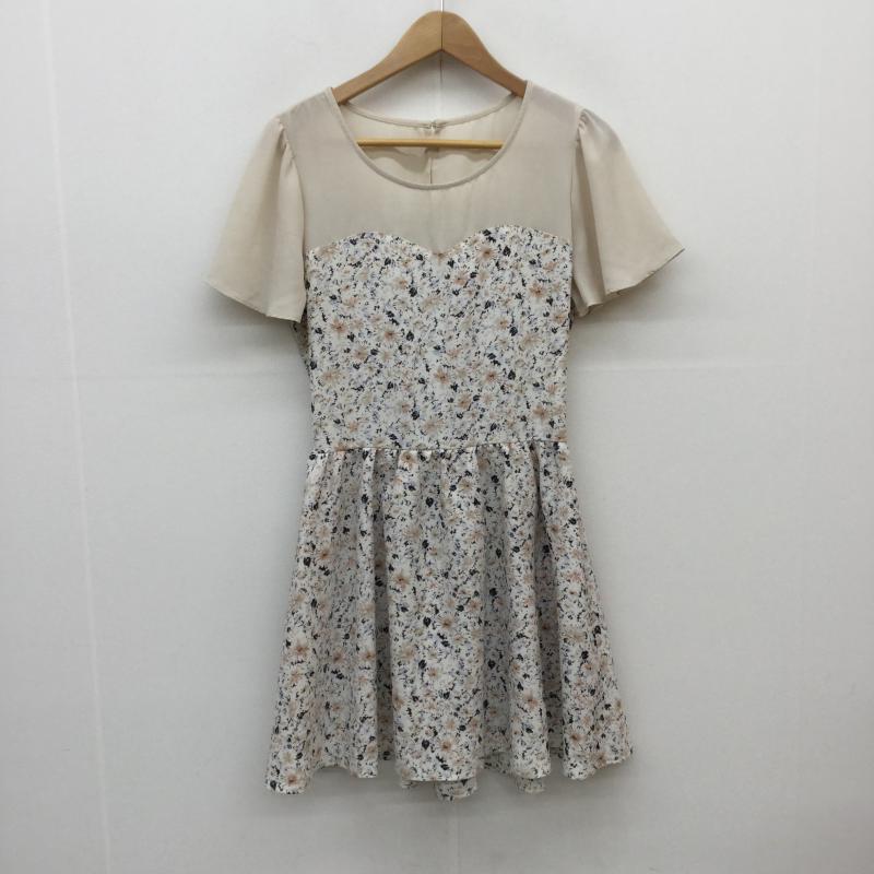 マジェスティックレゴン MAJESTIC LEGON ワンピース ひざ丈スカート FREE 花柄 白 / ホワイト /  レディース USED 古着 中古 10034474