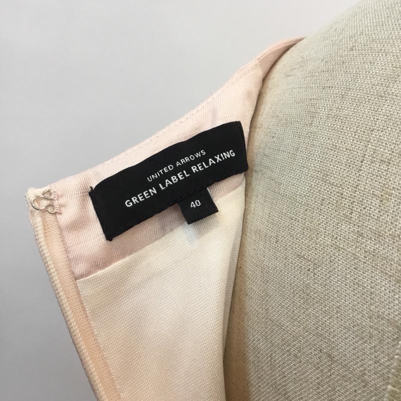 ユナイテッドアローズグリーンレーベルリラクシング UNITEDARROWSGREENLABELRELAXING ワンピース ひざ丈スカート 40 無地 桃 / ピンク /  レディース USED 古着 中古 10034498