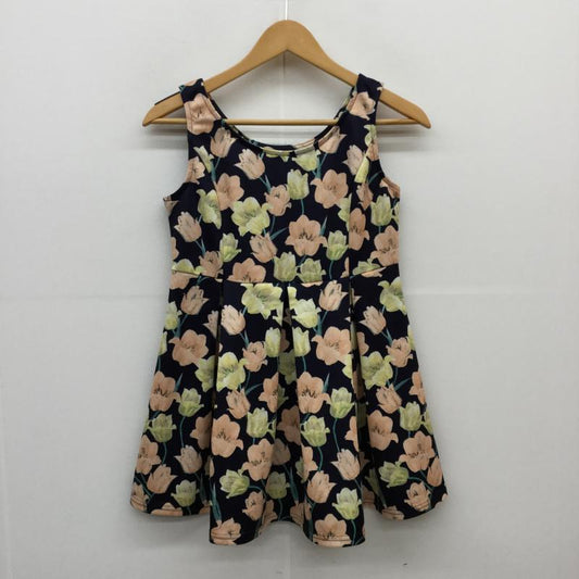 セシルマクビー CECIL McBEE トップス トップス ノースリーブ M 花柄 紺 / ネイビー /  レディース USED 古着 中古 10034663