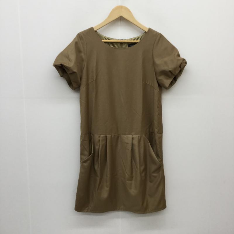 ビームス ハート BEAMS HEART ワンピース ひざ丈スカート 半袖ワンピース FREE  茶 / ブラウン /  レディース USED 古着 中古 10034665
