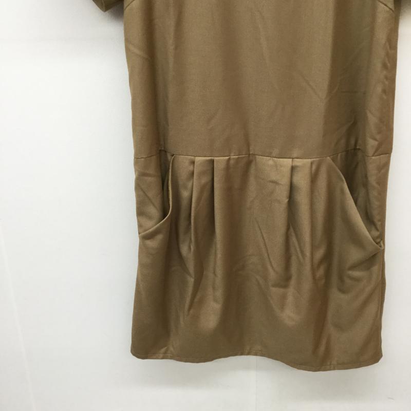 ビームス ハート BEAMS HEART ワンピース ひざ丈スカート 半袖ワンピース FREE  茶 / ブラウン /  レディース USED 古着 中古 10034665