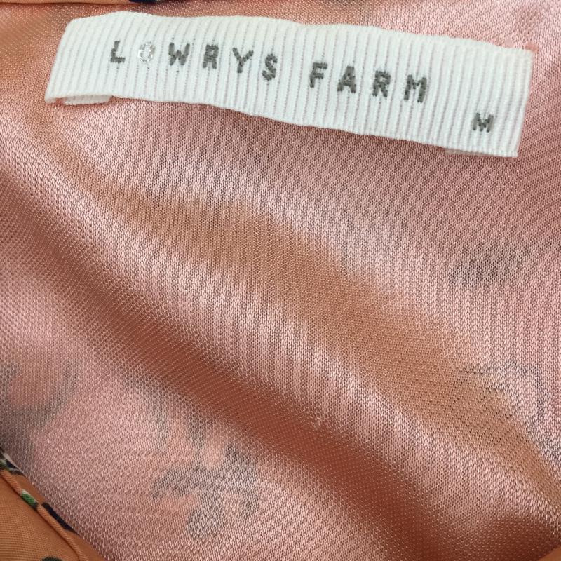 ローリーズファーム LOWRYS FARM ワンピース ひざ丈スカート M 花柄 橙 / オレンジ /  レディース USED 古着 中古 10034677