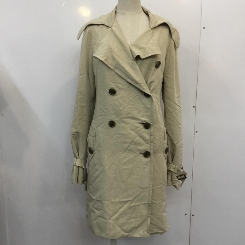 ブラックバイマウジー BLACK BY MOUSSY コート トレンチコート 無地 ベルト付き 1 無地 ベージュ / ベージュ /  レディース USED 古着 中古 10034768