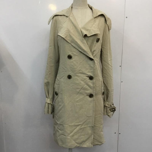 ブラックバイマウジー BLACK BY MOUSSY コート トレンチコート 無地 ベルト付き 1 無地 ベージュ / ベージュ /  レディース USED 古着 中古 10034768
