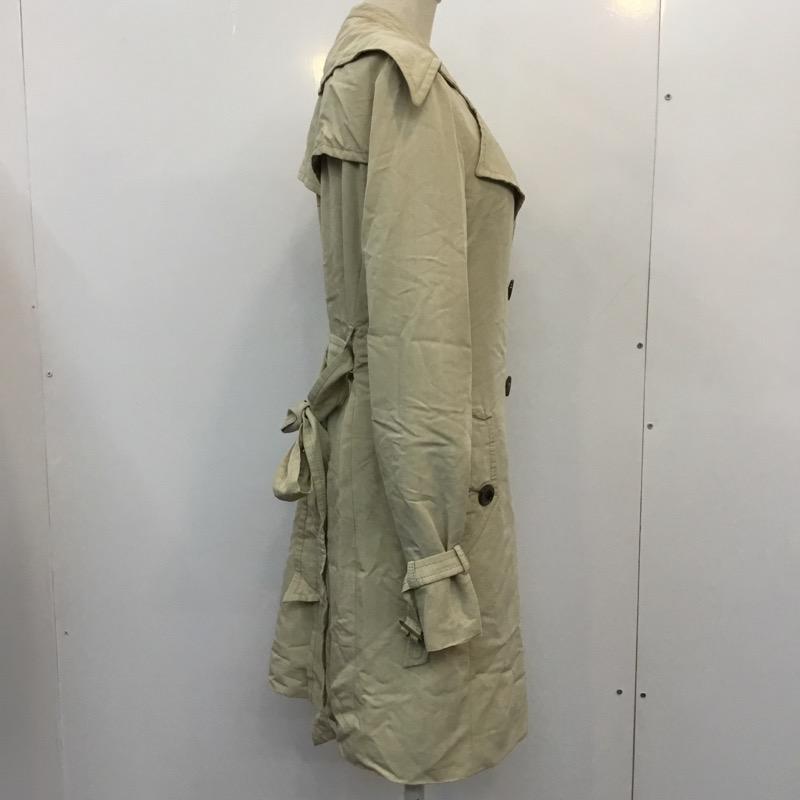 ブラックバイマウジー BLACK BY MOUSSY コート トレンチコート 無地 ベルト付き 1 無地 ベージュ / ベージュ /  レディース USED 古着 中古 10034768