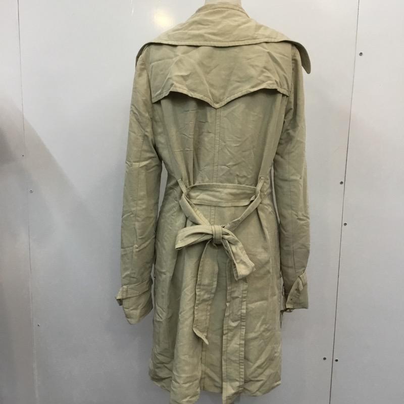 ブラックバイマウジー BLACK BY MOUSSY コート トレンチコート 無地 ベルト付き 1 無地 ベージュ / ベージュ /  レディース USED 古着 中古 10034768