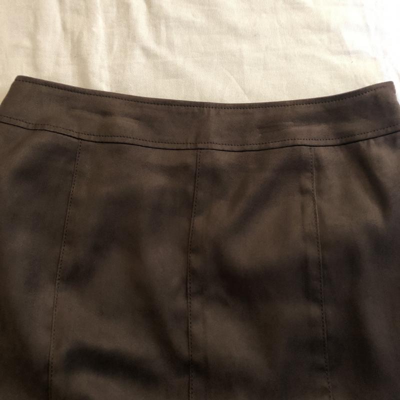 エル ELLE スカート ひざ丈スカート バックタックデザインスカート 36 無地 X  茶 / ブラウン /  レディース USED 古着 中古 10034810