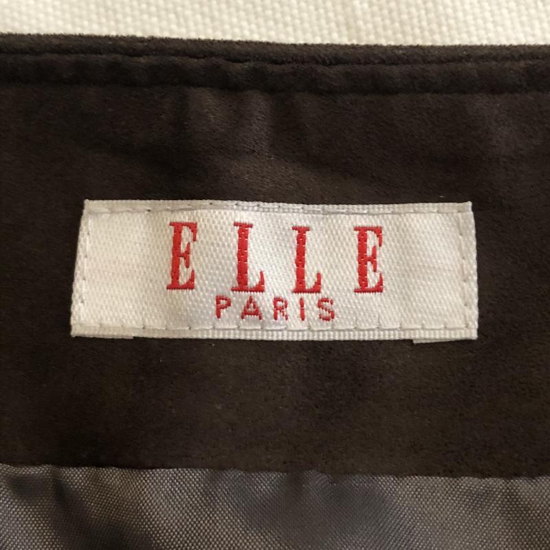 エル ELLE スカート ひざ丈スカート バックタックデザインスカート 36 無地 X  茶 / ブラウン /  レディース USED 古着 中古 10034810